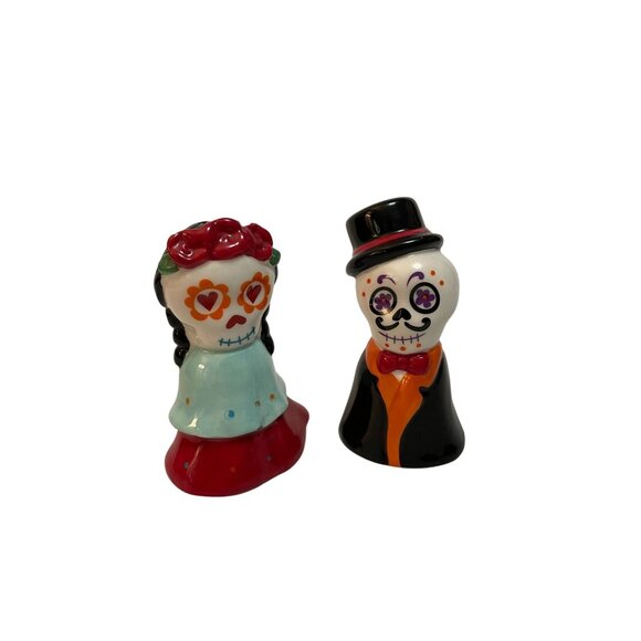 Dia de Las Muertos Salt & Pepper Shakers Set - Picture 1 of 7